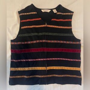 Bechamel Vintage GrandmaCore 90’s Striped Vest Size Large